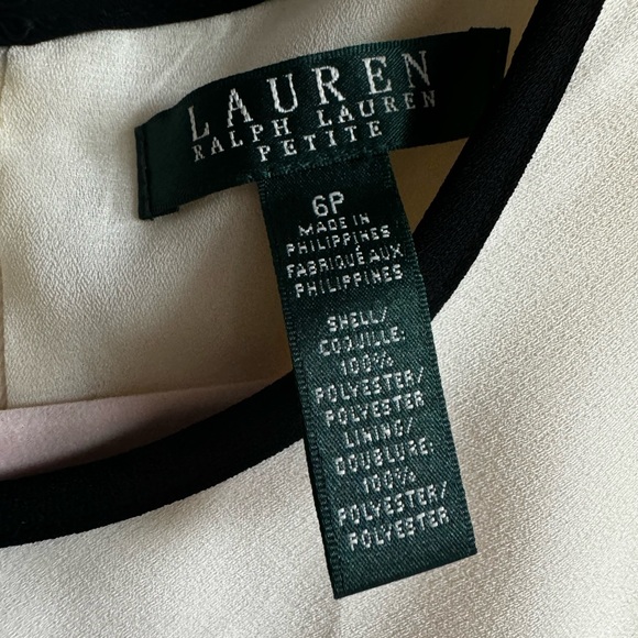 Like new royal Dress cream/ black Ralph Lauren, size 6 - Picture 6 of 9